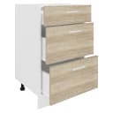 VCM Küchenschrank Unterschrank 50cm Weiß Braun Esilo Bild 2