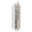 VCM Hochschrank Esilo Küche 60cm Weiß/Braun Holz Bild 2