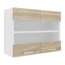 VCM Hängeschrank Esilo Küche 80cm Weiß Braun Holz Bild 2