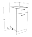 VCM Unterschrank Küchenschrank B 40 cm Unterschrank Schublade Esilo Bild 5