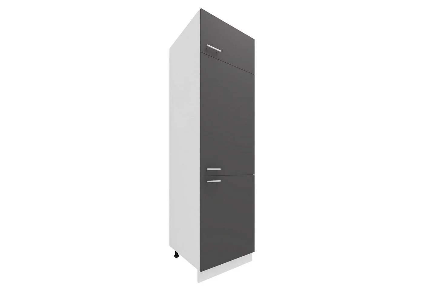 VCM Hochschrank Esilo 60 cm Weiß Anthrazit Holz - Bild 2
