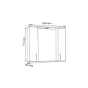 VCM Badschrank Silora XL Weiß Spiegelschrank mit Beleuchtung Bild 1