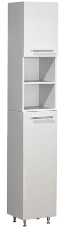 VCM Hochschrank Lisalo Weiß Holz Badmöbel Bild 2