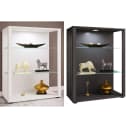 Mid.you Vitrine Weiß Holzwerkstoff Glas 2 Fächer Standvitrine Bild 1