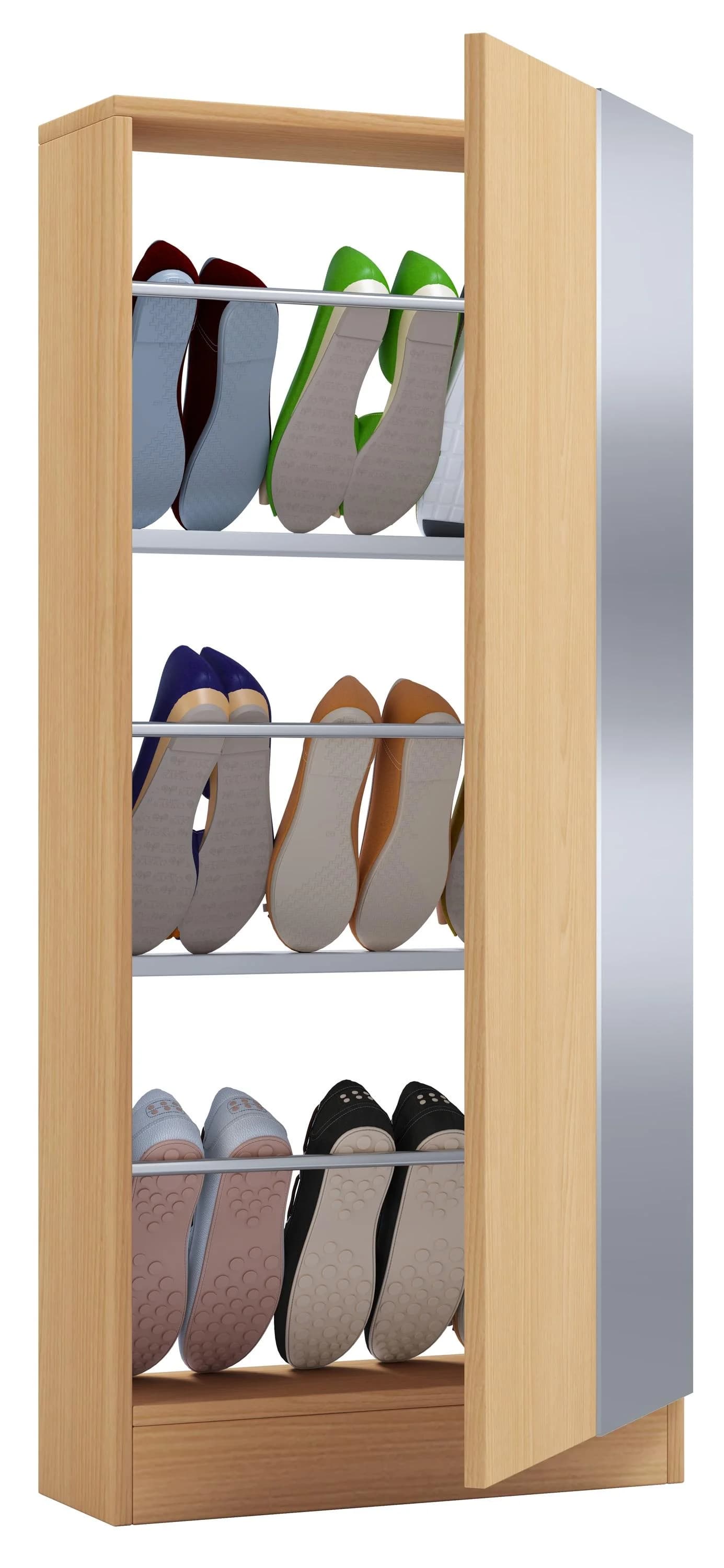 VCM Schuhschrank Fulisa L Spiegel Buche Holz - Bild 2