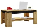 VCM Couchtisch Rolas Holz Schwarz Honig-Eiche Modern Bild 2