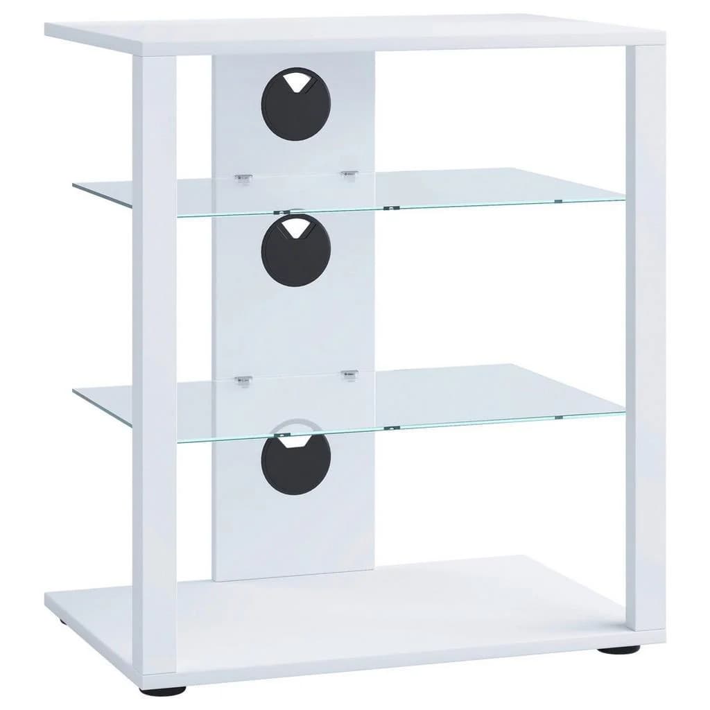VCM Hifi Möbel Rack Folas Weiß Glasböden - Bild 2
