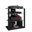VCM Hifi Möbel Rack Folas Schwarz Glasböden Bild 1