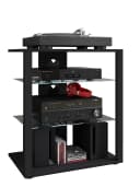 VCM Hifi Möbel Rack Folas Schwarz Glasböden Bild 2