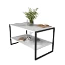 VCM Couchtisch Insasi L Weiß Industrie Style mit Ablagefach Bild 1
