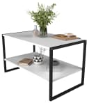 VCM Couchtisch Insasi L Weiß Industrie Style mit Ablagefach Bild 2