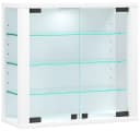 VCM Glasvitrine Vitrosa S Weiß Hängevitrine mit ESG-Glas Bild 1