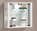 VCM Glasvitrine Vitrosa S Weiß Hängevitrine mit ESG-Glas Bild 3