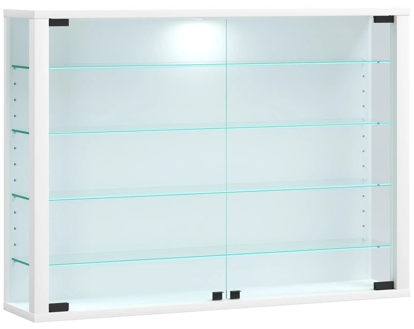 VCM Glasvitrine Vitrosa L Weiß Hängevitrine ESG-Sicherheitsglas - Bild 2