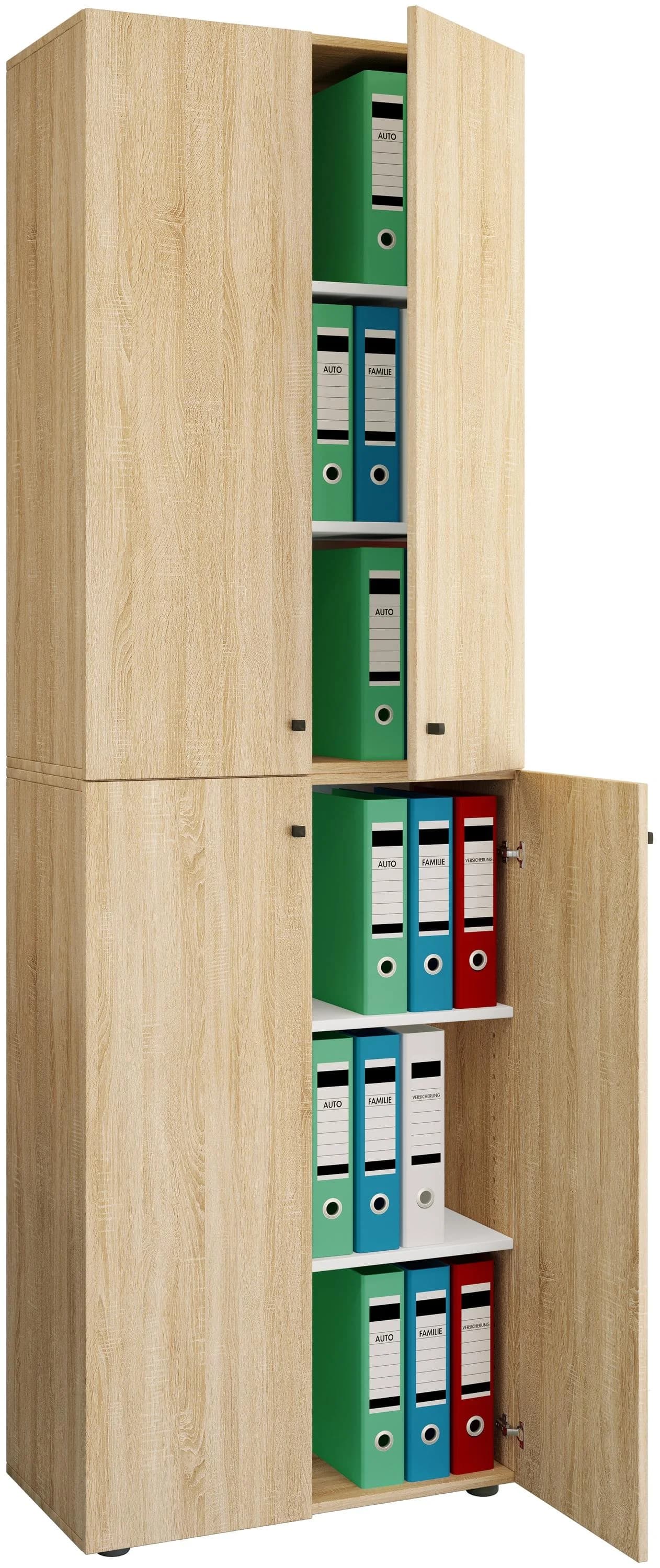 VCM Aktenschrank Lona 6fach Braun Sonoma-Eiche Modern - Bild 2