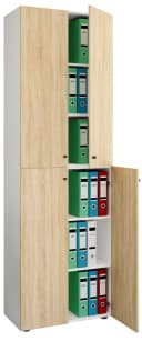 VCM Aktenschrank Lona 6fach Braun Weiß Holz Wood Bild 2