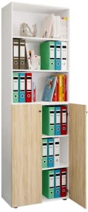 VCM Aktenschrank Lona 6fach Braun Weiß Moderner Büroschrank Bild 2