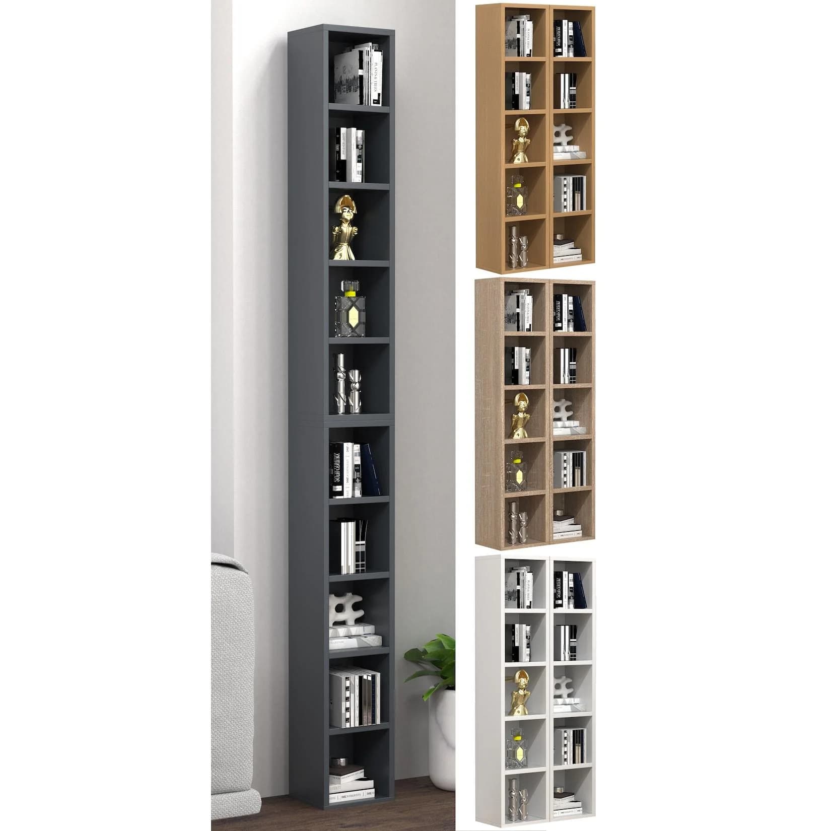 VCM Standregal Megosa S Holz Buche CD DVD Aufbewahrung - Bild 1
