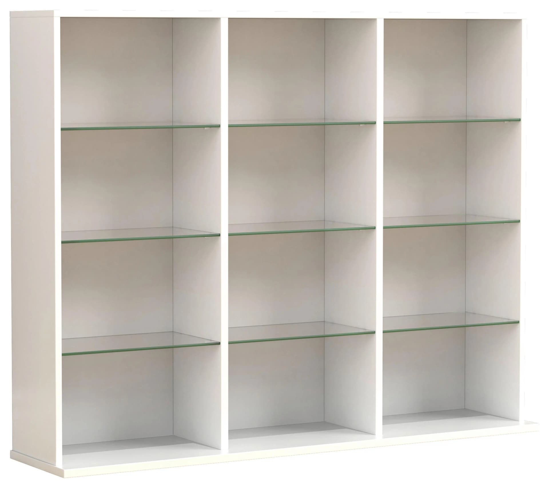 VCM Standregal Zilas L Weiß Holz Glas 12 Fächer - Bild 2