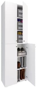 VCM Schuhschrank Lona XL 6-Fach Weiß Holz Bild 3