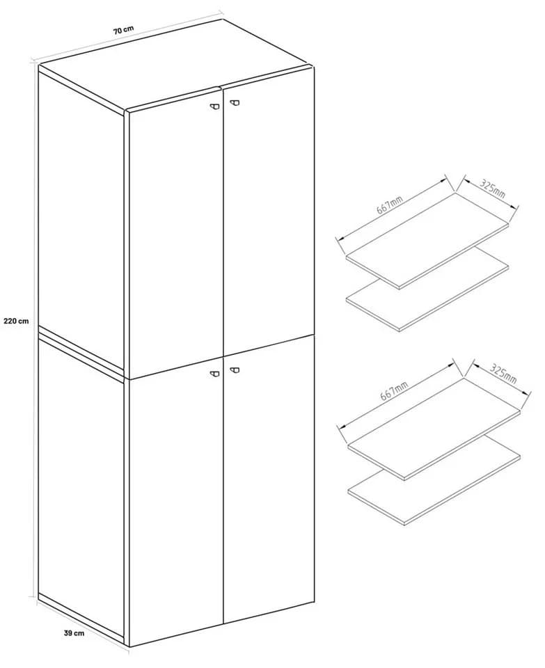 VCM Schuhschrank Lona XL 6-Fach Weiß Holz - Bild 5