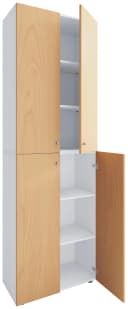 VCM Schuhschrank Lona XL 6-Fach Braun Weiß Holz Bild 2
