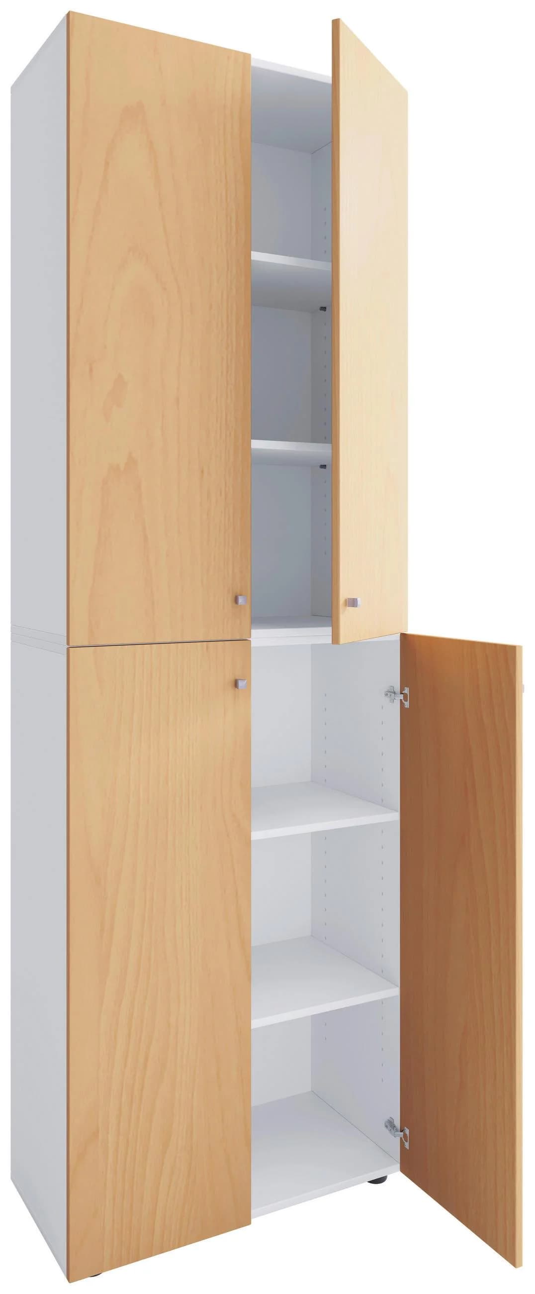 VCM Schuhschrank Lona XL 6-Fach Braun Weiß Holz - Bild 2