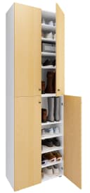 VCM Schuhschrank Lona XL 10-Fach Braun Weiß Holz Bild 2