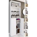 VCM Schuhschrank Lona XL 6-fach Braun/Weiß Holz Bild 1