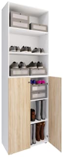 VCM Schuhschrank Lona XL 6-fach Braun/Weiß Holz Bild 3