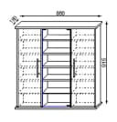 VCM Medizinschrank Santila Weiß Abschließbar mit Glastür Bild 5