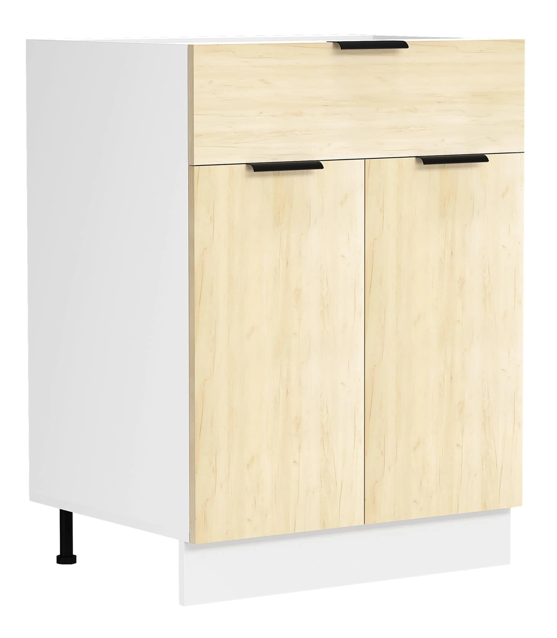 VCM Küchenschrank Fasola Unterschrank mit Schublade Braun/Weiß - Bild 2