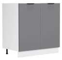 VCM Spülunterschrank Fasola Weiß Anthrazit 80 cm Bild 3