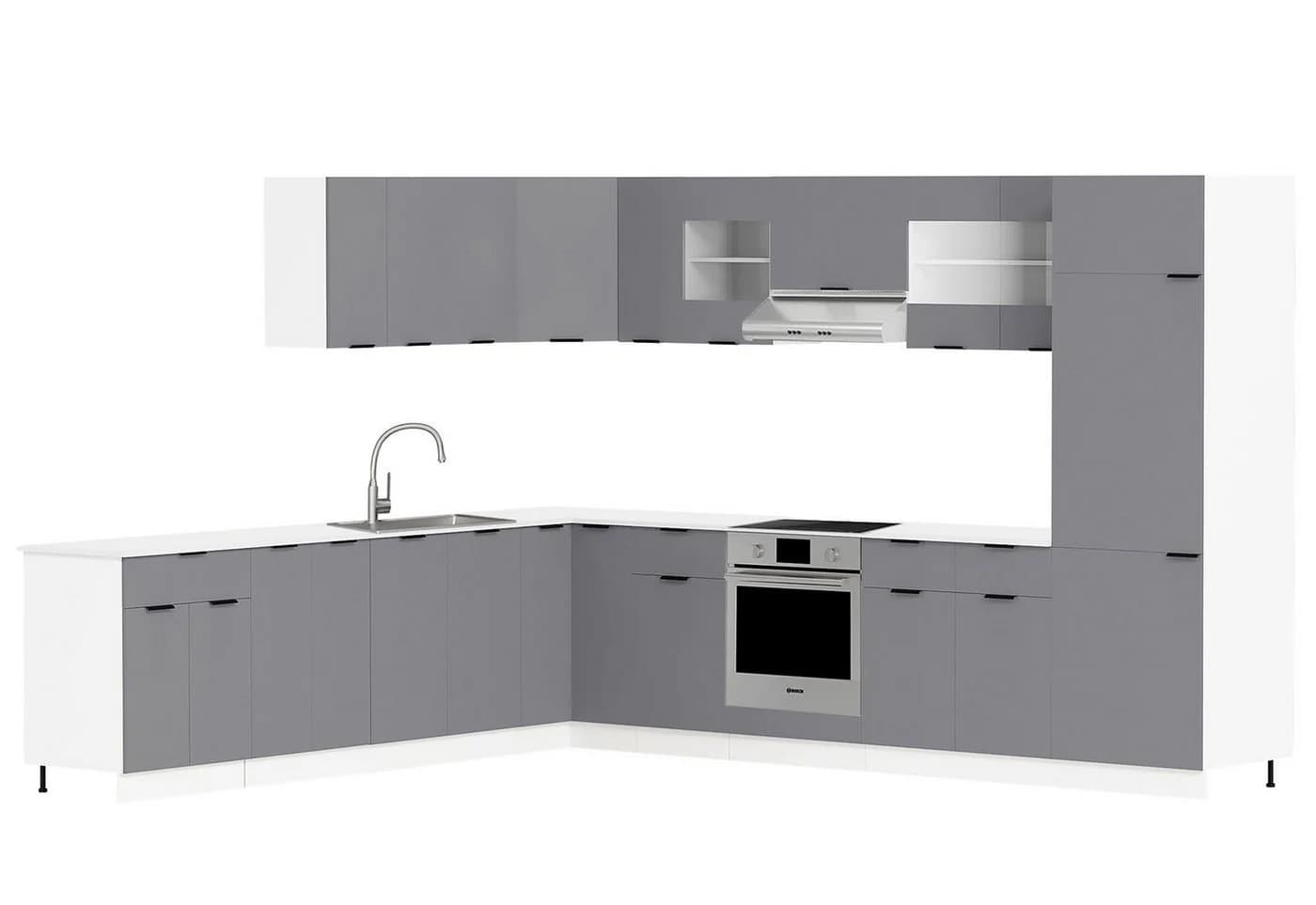 VCM Spülunterschrank Fasola Weiß Anthrazit 80 cm - Bild 4