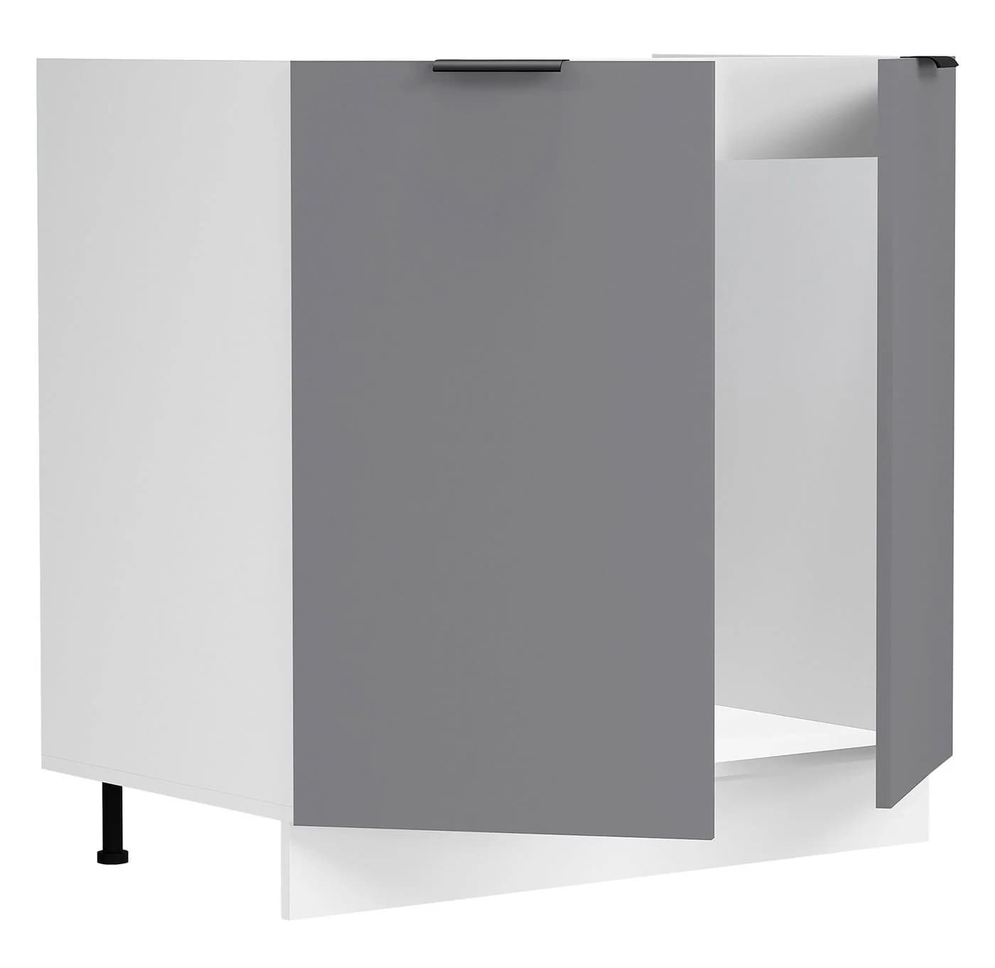 VCM Spülunterschrank Fasola Weiß Anthrazit 80 cm - Bild 5