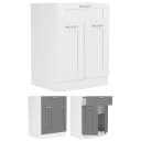 VCM Küchenschrank Colura Unterschrank 60 cm Weiß Anthrazit Bild 1
