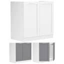 VCM Spülunterschrank Colura 80cm Schwarz/Weiß Anthrazit Bild 1
