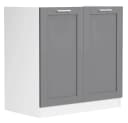 VCM Spülunterschrank Colura 80cm Schwarz/Weiß Anthrazit Bild 2