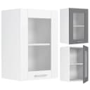 VCM Hängeschrank Colura Weiß Anthrazit Glas Bild 1