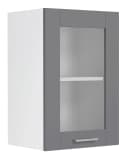 VCM Hängeschrank Colura Weiß Anthrazit Glas Bild 2