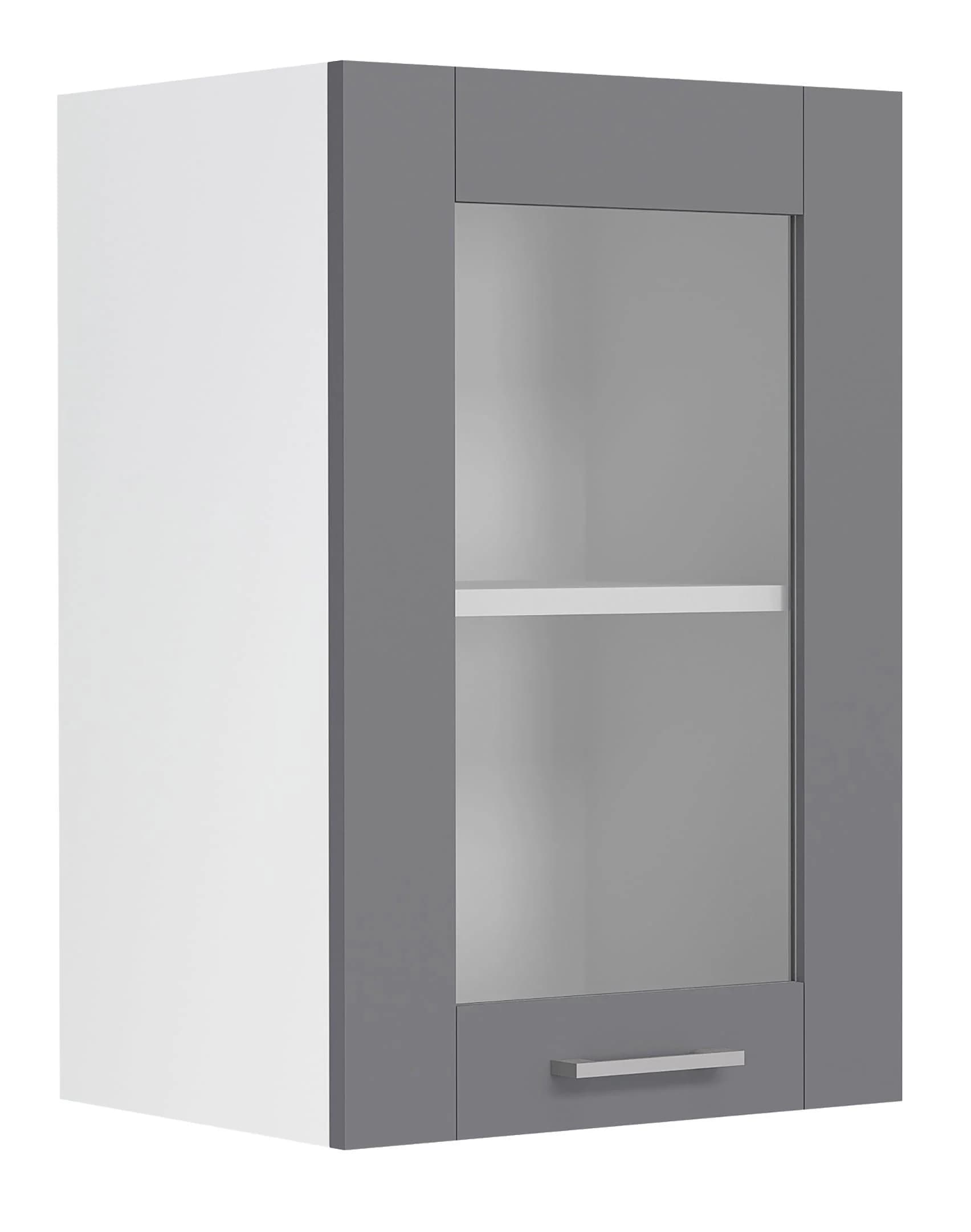 VCM Hängeschrank Colura Weiß Anthrazit Glas - Bild 2