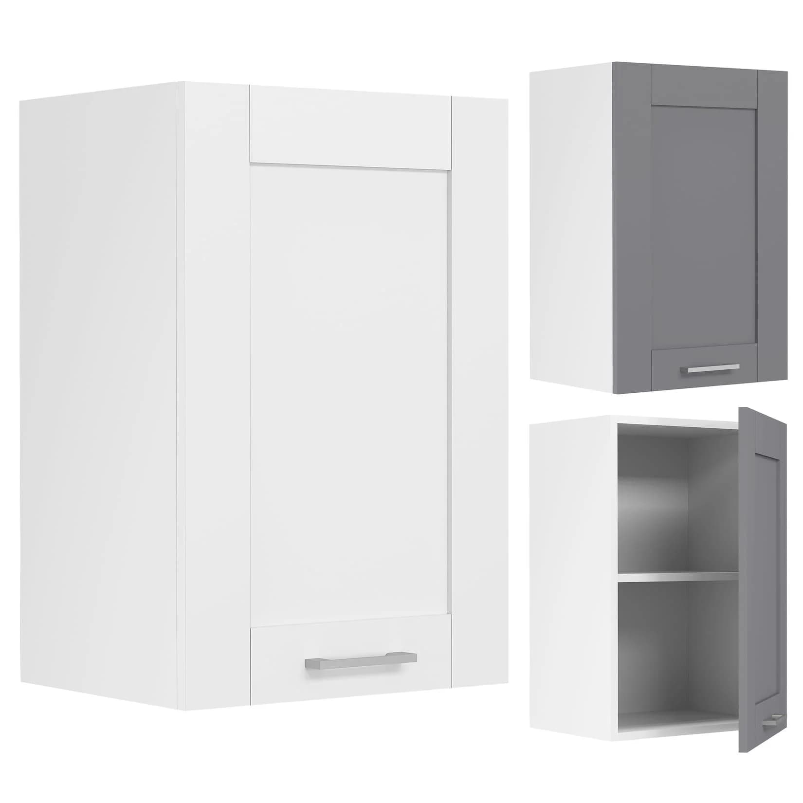 VCM Hängeschrank Colura Landhausstil Weiß Anthrazit
