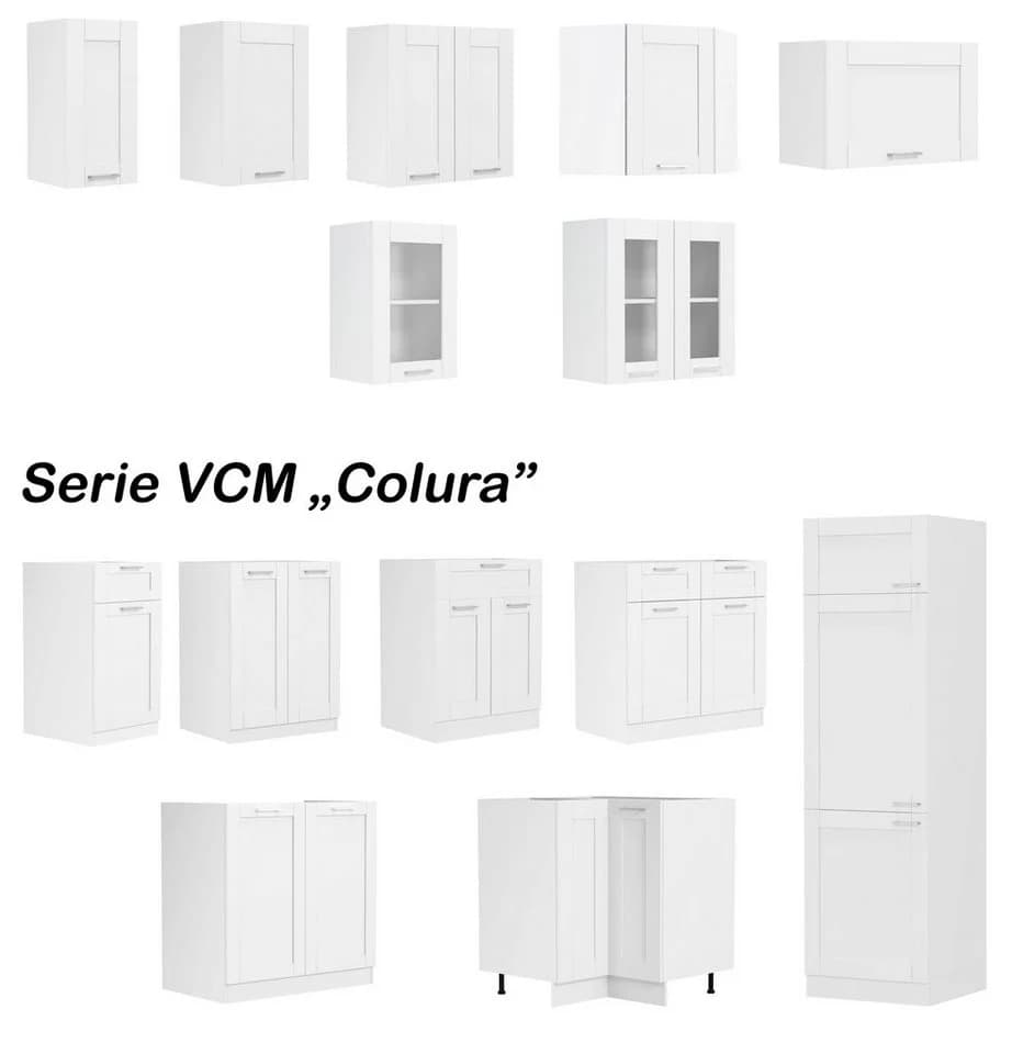 VCM Hängeschrank Colura Weiß mit Glas - Bild 2