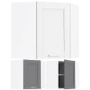 VCM Hängeschrank Eckschrank Colura Weiß Anthrazit Bild 1