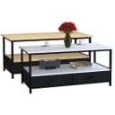 VCM Couchtisch Flonila Metall Holz mit Schubladen Braun Bild 1
