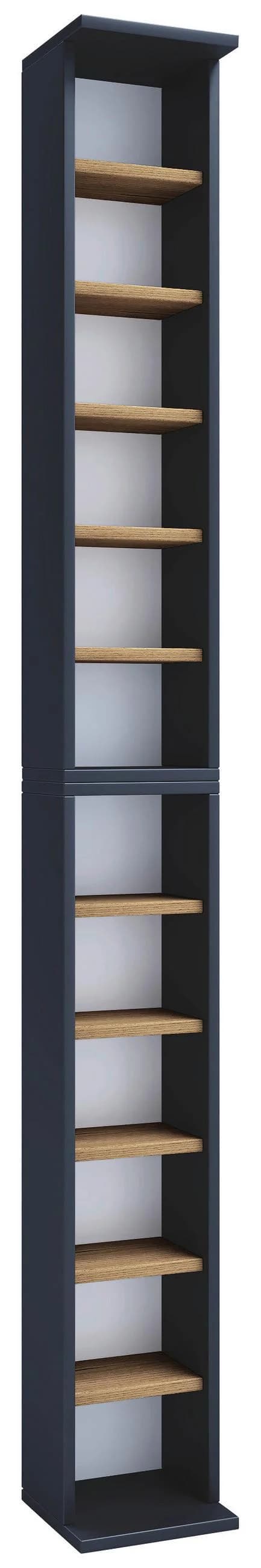 VCM Holzregal Bigol CD Schrank Anthrazit Honigeiche - Bild 4