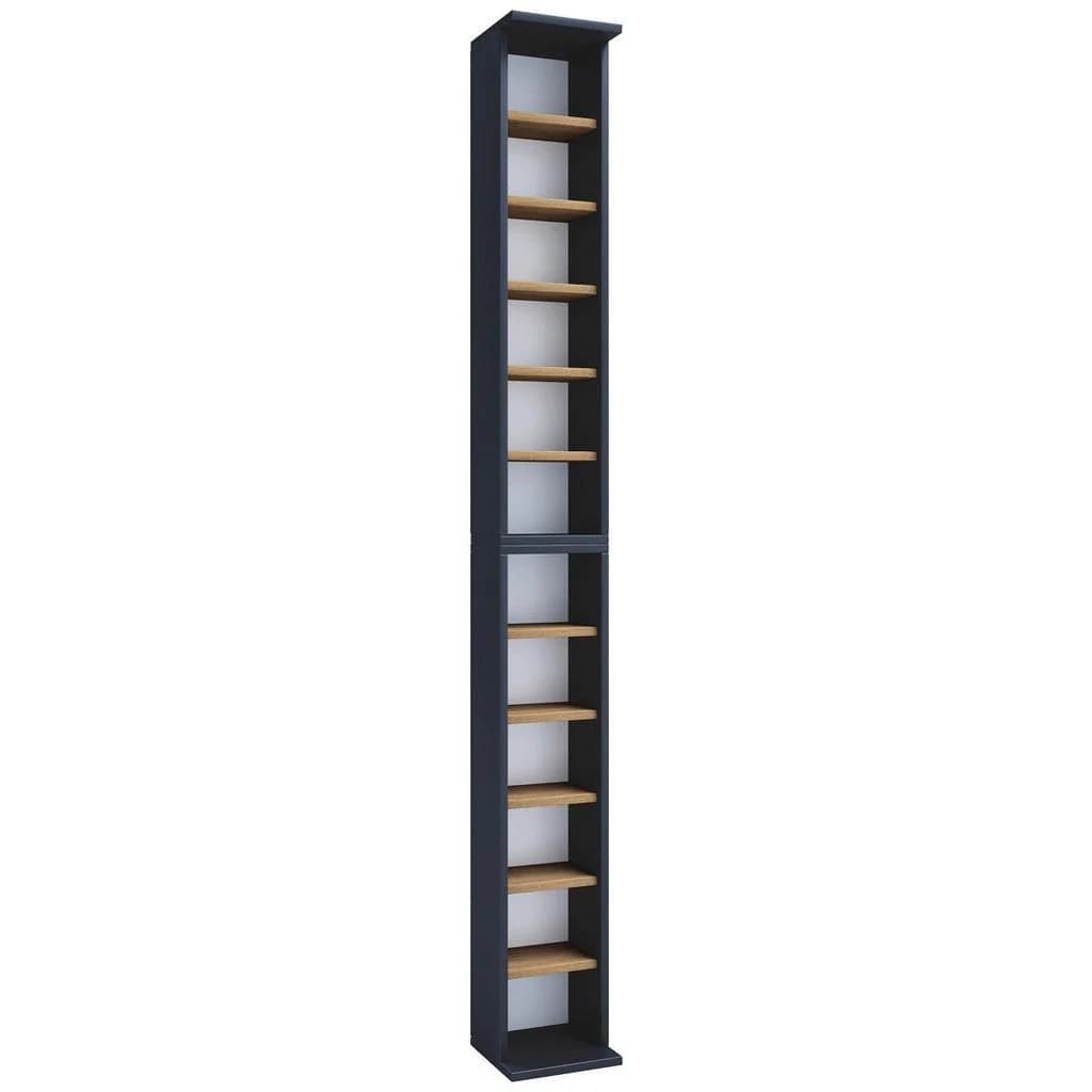 VCM Holzregal Bigol CD Schrank Anthrazit Honigeiche - Bild 5