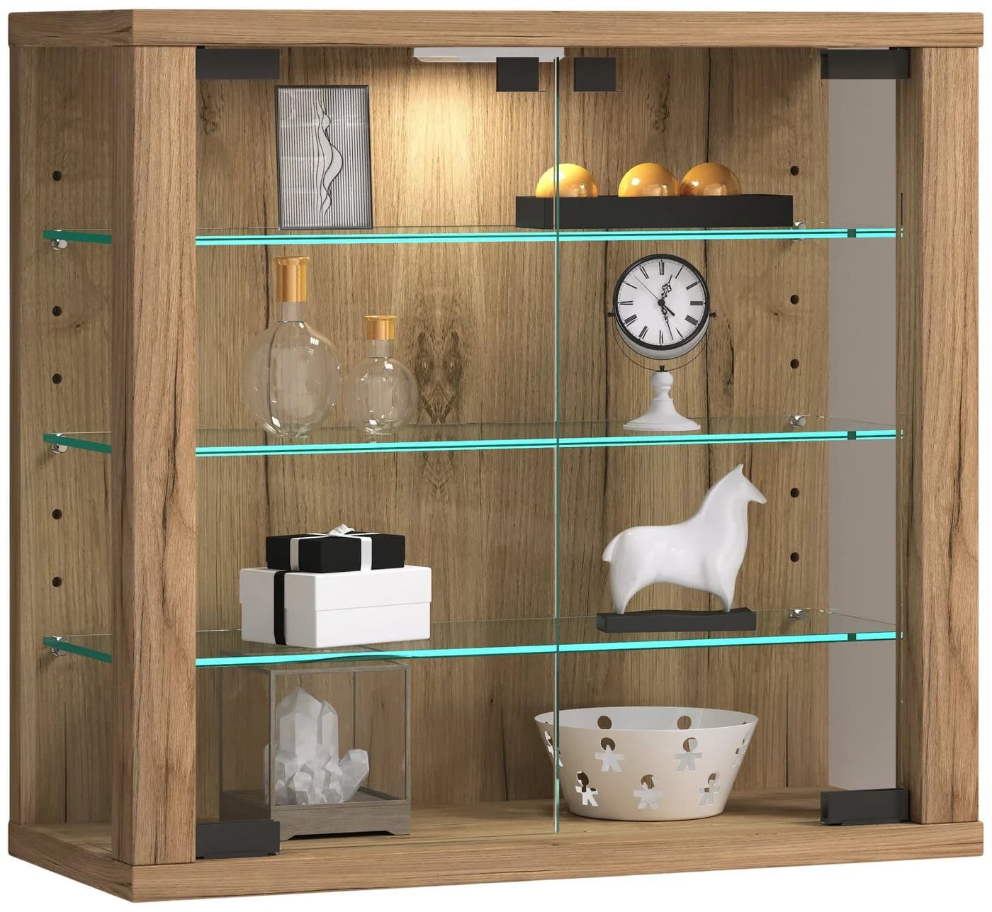 VCM Hängevitrine Vitrosa S Glasvitrine mit drei verstellbaren Einlegeböden - Bild 3
