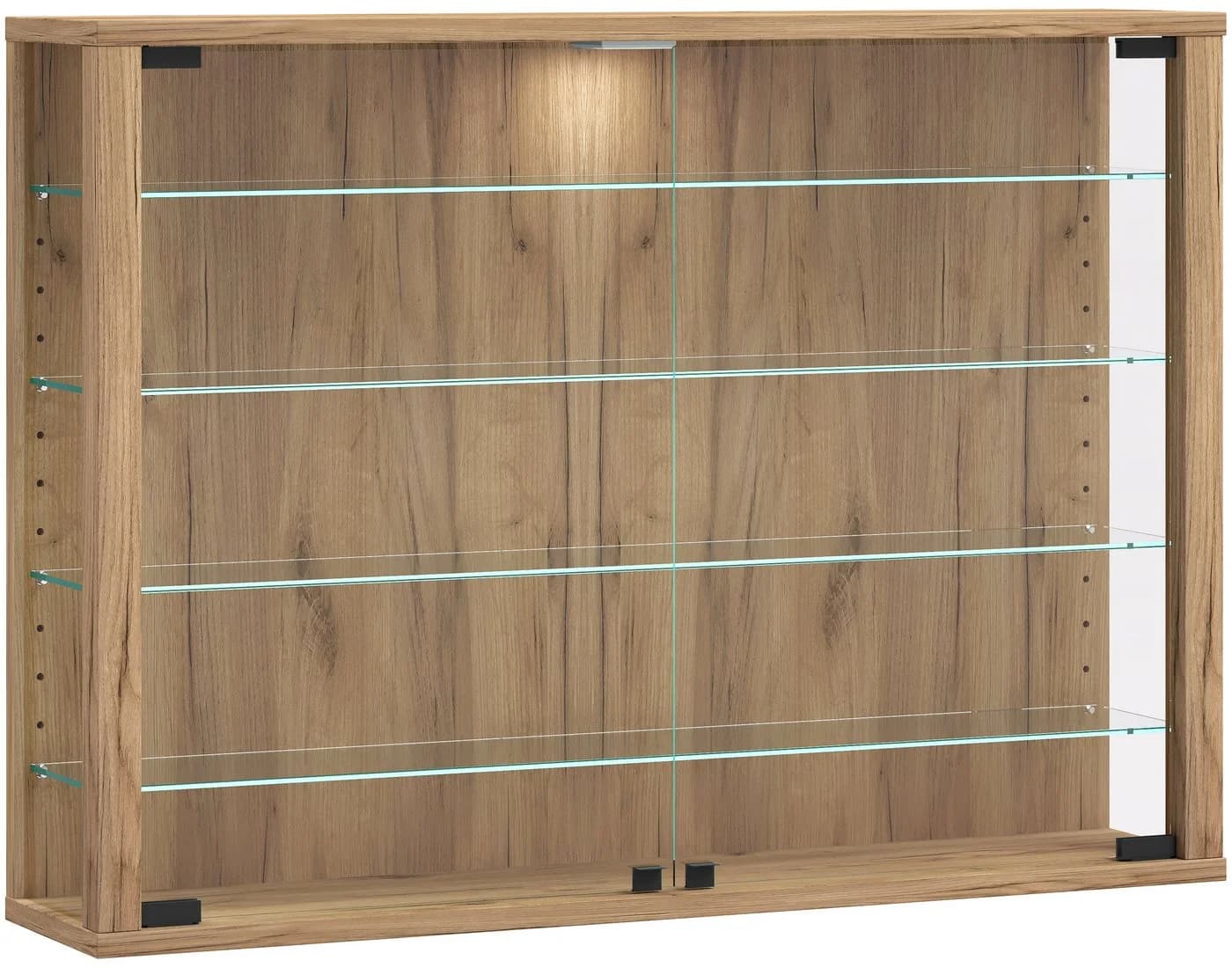 VCM Glasvitrine Vitrosa L Modern Braun ESG-Sicherheitsglas - Bild 2