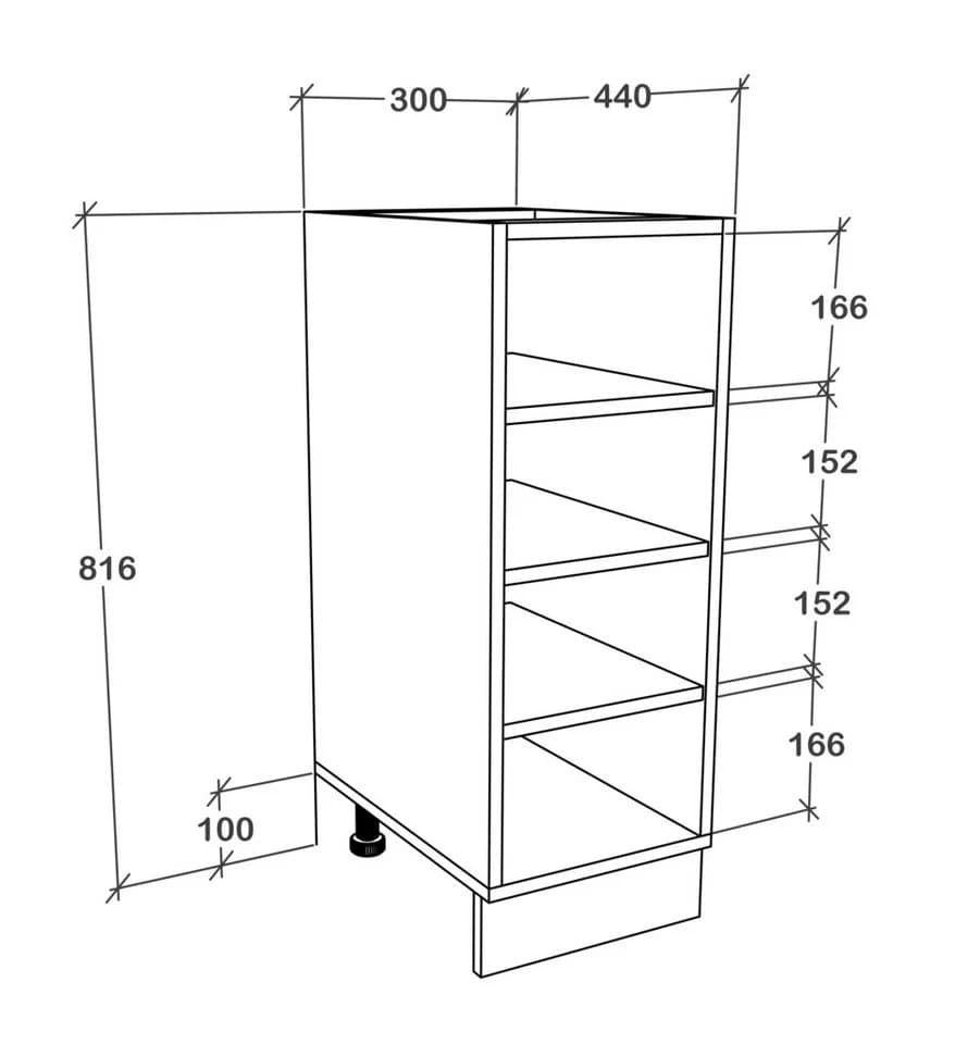 VCM Küchenschrank Esilo Weiß 30cm 2 offene Fächer - Bild 5